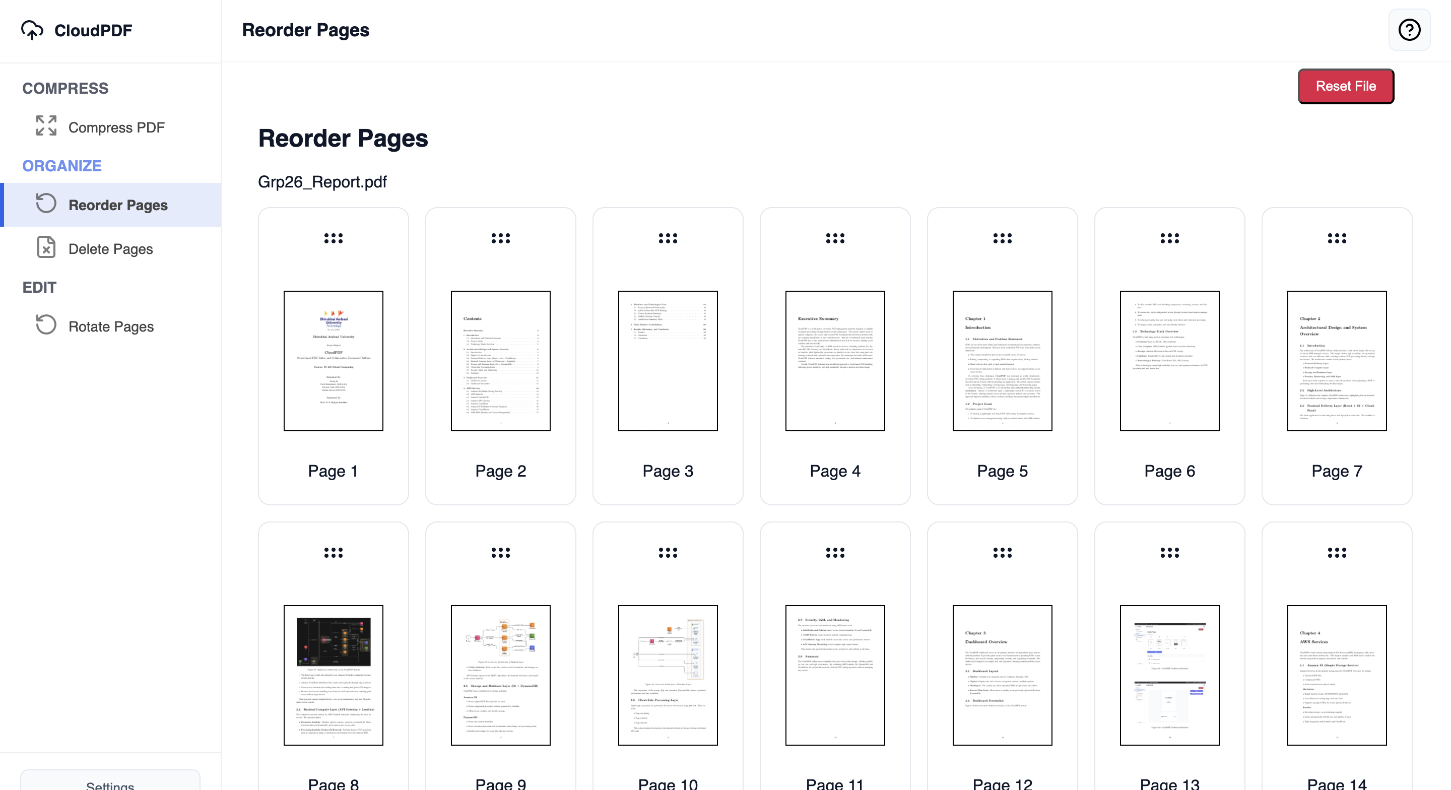 CloudPDF - Cloud based PDF Editor